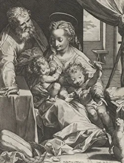 Breast Gallery: The Holy Family, 1577. Creator: Cornelis Cort