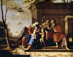 Images Dated 27th July 2010: The Holy Family, 1655. Artist: Pierre Cauchy
