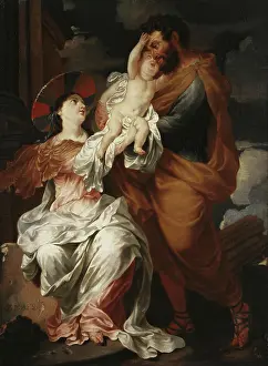 Joachim Prints: Holy Family, 1682. Creator: Godfried Maes