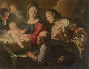 Adoration Prints: Holy Family, about 1690. Creator: Antonio Balestra
