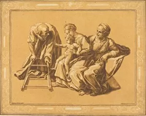 Raphael Gallery: The Holy Family, 1724. Creator: Elisha Kirkall