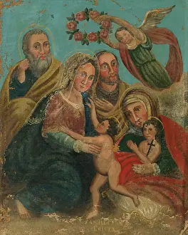 Wreath Prints: Holy Family, 1801-1900. Creator: Unknown