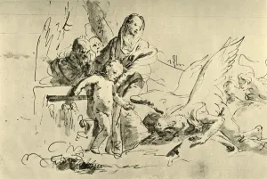 Holy Family and Angels, mid 18th century, (1928). Artist: Giovanni Battista Tiepolo