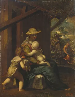 The Holy Family. Artist: Scarsellino (Scarsella), Ippolito (1551-1620)