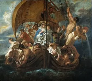 Maternity Gallery: The Holy Family in a Boat, 1652. Creator: Jordaens, Jacob (1593-1678)