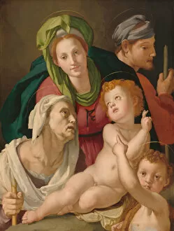 Images Dated 25th March 2021: The Holy Family, c. 1527 / 1528. Creator: Agnolo Bronzino