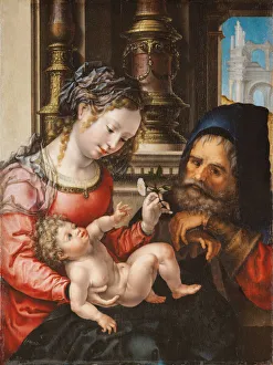 The Holy Family, c. 1527-1530. Artist: Gossaert, Jan (ca. 1478-1532) The Holy Family, c. 1527-1530. Artist: Gossaert, Jan (ca. 1478-1532)