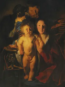Jakob Jordaens Prints: The Holy Family, between c. 1621 and c.1622. Creator: Jacob Jordaens