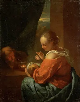 Joachim Prints: The Holy Family, c1665-1670. Creator: Godfried Schalcken