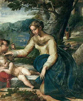 Parmigianino 1503 1540 Prints: The Holy Family, ca 1526. Creator: Parmigianino (1503-1540)