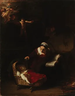 Crib Prints: The Holy Family, copy after Rembrandt, 1892. Creator: Venny Soldan-Brofeldt