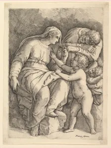 Veneziano Battista Franco Gallery: The Holy Family. Creator: Battista Franco Veneziano