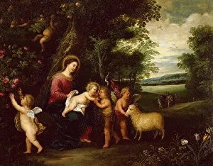 Goodbye Prints: Holy Family Departing for Egypt, c1625. Creator: Pieter van Avont