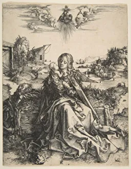 Planter Prints: Holy Family with a Dragonfly, ca. 1495. Creator: Albrecht Durer