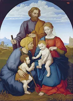 Purple Prints: The Holy Family with Elizabeth and Saint John the Baptist as a Boy