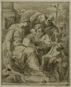 Holy Family with Female Saint and Infant Saint John the Baptist, n.d. Creator: Giuseppe Santi