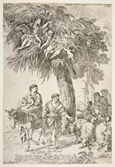 Castiglione Gallery: The Holy Family on their flight into Egypt, ca. 1647. Creator