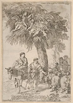 The Holy Family on their flight into Egypt, ca. 1647. Creator