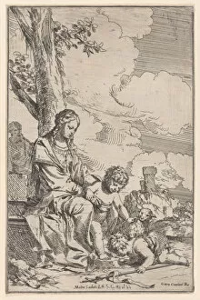 Kiss Gallery: The Holy Family with the infant Saint John kissing Christs feet, 1640-60