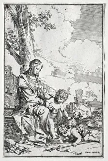 Holy Family with the Infant St. John. Creator: Giulio I Carpioni (Italian, 1611-1674)