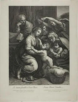 Edelinck G And Xe9 Prints: Holy Family of Jesus Christ, n. d. Creator: Gerard Edelinck