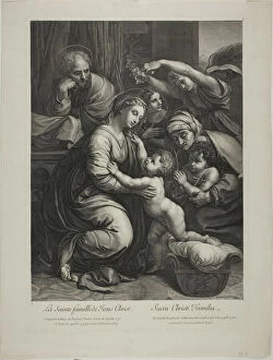 Raphael Sanzio Gallery: Holy Family of Jesus Christ, n.d. Creator: Gerard Edelinck