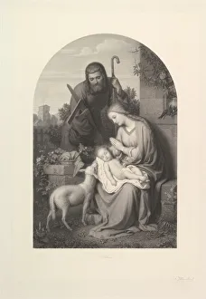 Virgin Mother Collection: The Holy Family, mid 19th-19th century. Creator: Josef Kohlschein