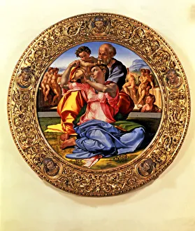 15th 16th Centuries Prints: The Holy Family, by Miguel Angel