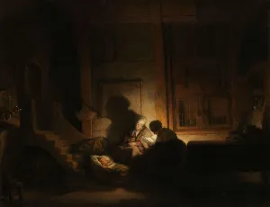Workshop Rembrandt Prints: The Holy Family at Night, c.1642-c.1648. Creator: Workshop of Rembrandt