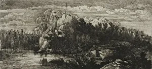 The Holy Family with Pole, 1858. Creator: Rodolphe Bresdin