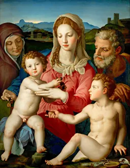Bronzino Prints: The Holy Family with Saint Anne and the Infant Saint John the Baptist