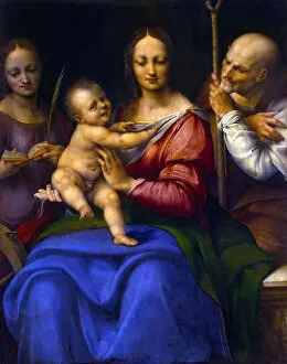 Images Dated 9th March 2011: Holy Family with Saint Catherine, 1515-1520