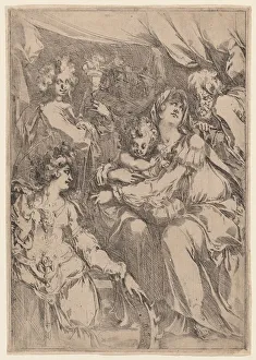 The Holy Family with Saint Catherine, Saint John the Evangelist, and an Angel, 1612 / 1616