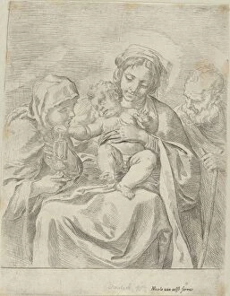 Chiara Offreduccio Gallery: The Holy Family with Saint Clare, 1590-1600. Creator: Guido Reni