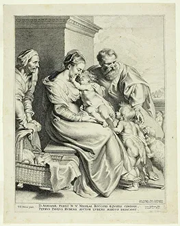 Saint Elizabeth Prints: The Holy Family with Saint Elisabeth and the Infant John the Baptist