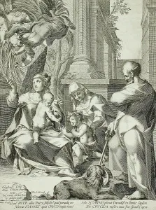 Gillis Sadeler Ii Prints: The Holy Family with Saint Elizabeth and Saint John the Baptist