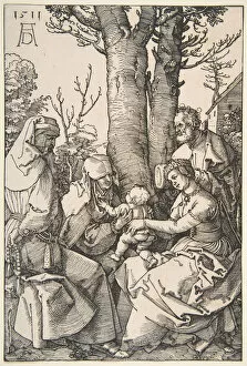 Grandmother Gallery: The Holy Family with Saint Joachim and Saint Anne, 1511. Creator: Albrecht Durer