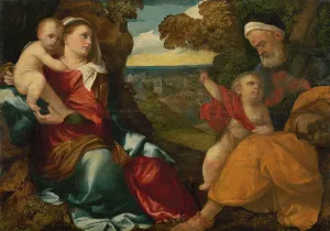Religious Motif Prints: Holy Family with Saint John the Baptist