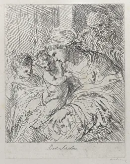 The Holy Family with Saint John the Baptist, 1663. Creator: Anon