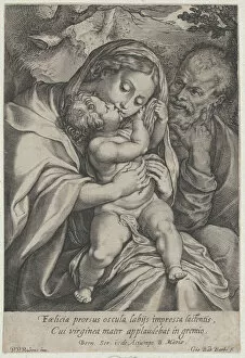 Biblical Character Collection: The Holy Family with Saint John the Baptist, ca. 1600-06. Creator: Jean-Baptiste Barbé