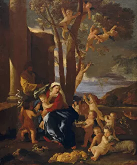 Nicholas Poussin Gallery: The Holy Family with Saint John the Baptist, ca. 1627. Creator: Nicolas Poussin