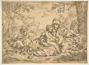 Simone Collection: The Holy Family with Saint John the Baptist, copy after Cantarini, ca. 1639-1648 or after