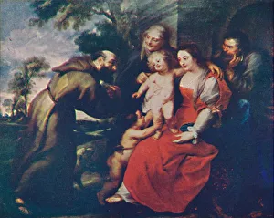 St Francis Of Prints: The Holy Family with Saints Francis and Anne and the Infant Saint John the Baptist