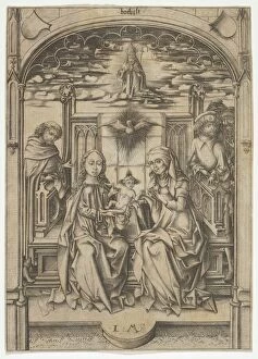 Saint Anne Gallery: The Holy Family with St. Anne. Creator: Israhel van Meckenem