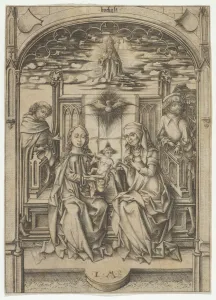 Grandparent Prints: The Holy Family with St. Anne. Creator: Israhel van Meckenem