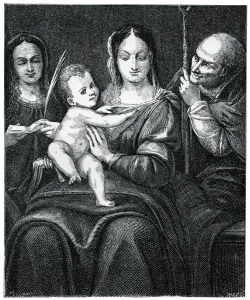 Cesare Prints: The Holy Family with St Catherine, 1769, (1870)