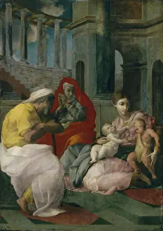 St John Prints: Holy Family with St Elizabeth, 1541. Creator: Francesco Primaticcio