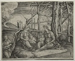 The Holy Family with St. Elizabeth. Creator: Jacopo de Barbari (Italian, 1440 / 50-before 1515)
