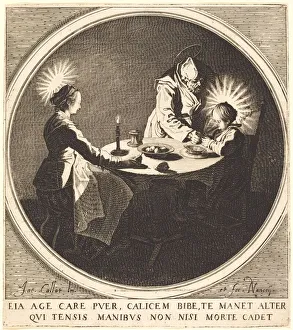 The Holy Family at Table, c. 1628. Creator: Jacques Callot