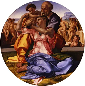 Michelangelo 1475 1564 Prints: The Holy Family (The Doni Tondo). Artist: Buonarroti, Michelangelo (1475-1564)